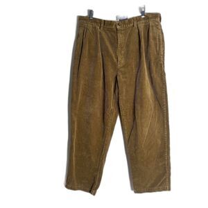 Polo Ralph Lauren Corduroy Pants Mens 38x30 Brown Andrew Pant Pleated Classic